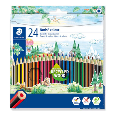 STAEDTLER Crayons couleur 185C24 upcycled Wood 24 pcs.