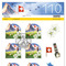 Stamps CHF 1.10 «Typically Swiss», Sheet with 10 stamps Sheet «Typically Swiss», self-adhesive, cancelled