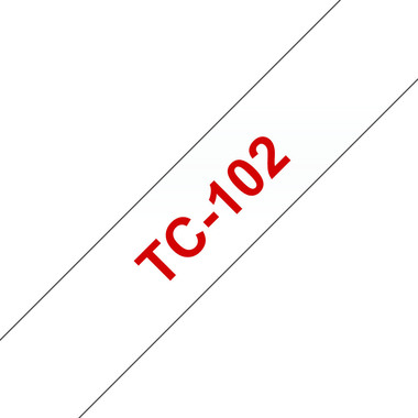 PTOUCH Band, laminiert rot/klar TC-102 PT-3000 12 mm