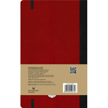 FLEXBOOK Carnet de notes Adventure 21.0008 ligné 13x21 cm red