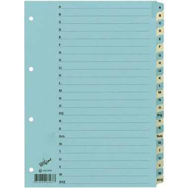 BÜROLINE Register Karton blau/beige A4 663408 A-Z