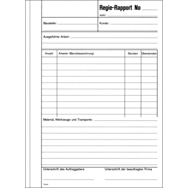 FAVORIT Rapport régie D A5 9183 OK blanc 50x3 feuilles