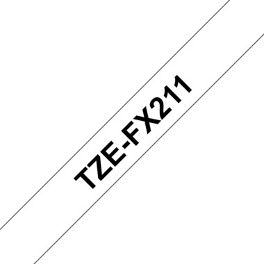 PTOUCH Flexitape laminé noir/blanc TZe-FX211 pour PT-550 6 mm