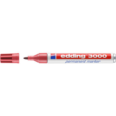 EDDING Permanent Marker 3000 1,5 - 3mm 3000 - 19 carmin