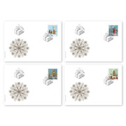 Natale - Usanze, Busta primo giorno Francobolli singoli (4 francobolli, valore facciale CHF 5.35) su 4 buste primo giorno (FDC) C6