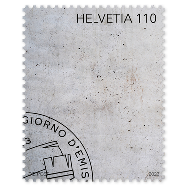 Stamp «Art in architecture» Single stamp of CHF 1.10, self-adhesive, cancelled