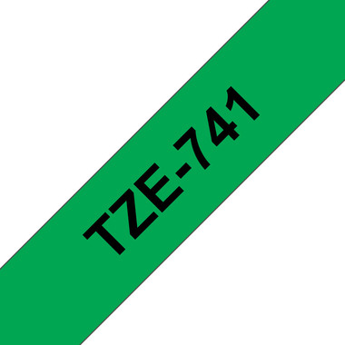 PTOUCH Ruban, laminé noir/vert TZe-741 PT-2450DX 18 mm