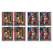 Set of blocks of four «Christmas – Sacred art» Set of blocks of four (8 stamps, postage value CHF 13.60), gummed, cancelled