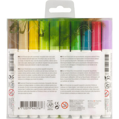 TALENS Ecoline Brush Pen Set 11509804 ass. Botanic 14 pezzi