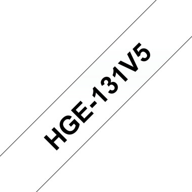 PTOUCH Band, High-Grade schwarz/klar HGe-131 12mm/8m 5 Stück