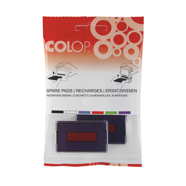 COLOP Tampon encreur E/2100/2 bleu/rouge 2 pcs.