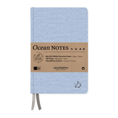 AURORA OCEAN NOTES A5 2396RTB bleu, ligné 192 pages