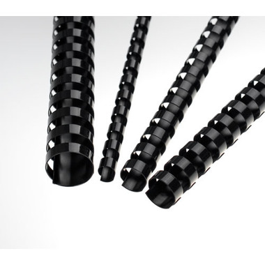 RENZ Baguettes de reliure 45mm A4 203214506 noir, 21 anneaux 25 pcs.