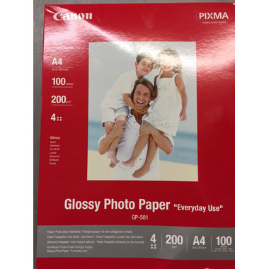 CANON Glossy Photo Paper 200g A4 GP501A4 InkJet, Everyday 100 Blatt