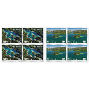 Serie di quartine «Emissione congiunta Svizzera-Croazia» Serie di quartine (8 francobolli, valore facciale CHF 11.60), gommatura, senza annullo