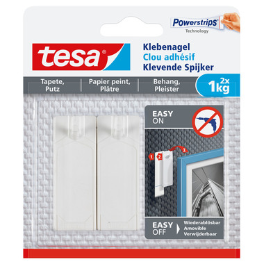 TESA Pin adesivo 2x1 kg 777730000 Carta da parati & intonaco