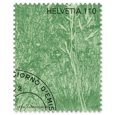Single stamp «Art in the periphery» Single stamp of CHF 1.10, self-adhesive, cancelled