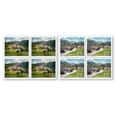 Set of blocks of four «Joint issue Switzerland-Republic of Korea» Set of blocks of four (8 stamps, postage value CHF 13.60), gummed, mint