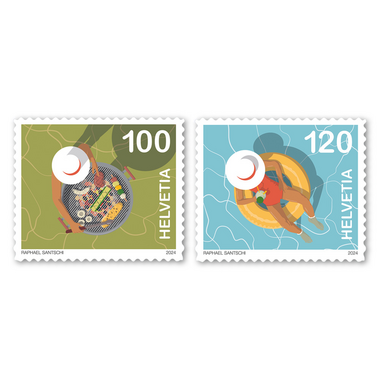 Stamps Series «Summer» Set (2 stamps, postage value CHF 2.20), self-adhesive, mint