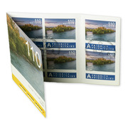 Stamps CHF 1.10 «Aare», Stamp booklet with 50 stamps Stamp booklet «Swiss river landscapes», self-adhesive, cancelled