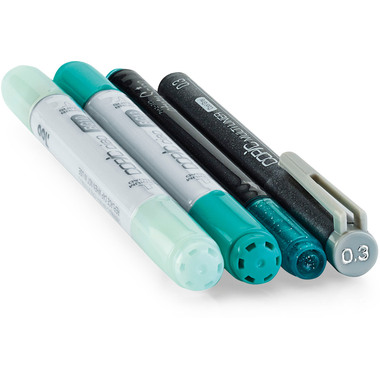 COPIC Marker Ciao 22075643 Doodle pack Turquoise,4 pcs.