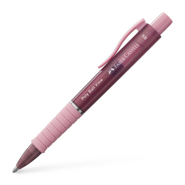 FABER-CASTELL Stylo à bille Poly Ball View 145753 Rose shadows XB