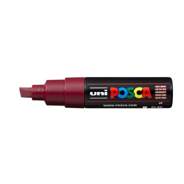UNI-BALL Posca Marker 8mm PC8K RED WIN bordeaux, Keilspitze