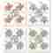 Set of blocks of four «Trees» Set of blocks of four (4 stamps, postage value CHF 21.40), gummed, cancelled