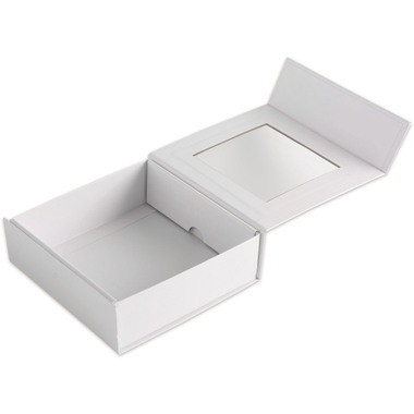 ELCO Box cadeau avec grande fenêtre 82111.10 blanc, 15x15x5cm 5 pcs.