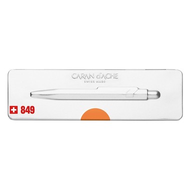 CARAN D'ACHE Kugelschreiber 849 Pop Line 849.530 orange fluo, mit Metalletui