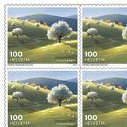 Briefmarken CHF 1.00 «Jurapark Aargau», Bogen mit 10 Marken Bogen Schweizer Pärke, selbstklebend, ungestempelt