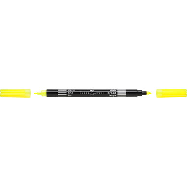 FABER-CASTELL Penna Fibra 0,5mm/1,5mm 151109 neon, ass. 10 pezzi
