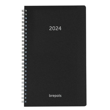 BREPOLS Agenda Breform Polypro 2024 26.3.0116 noir, 1J/P, 10.5x17cm