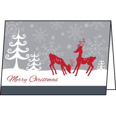 SIGEL Cartoline Natale DS256 Red Deer 25 pz.