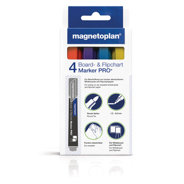 MAGNETOPLAN Marker combiné Pro+ 1228110 ass. 4 pcs.
