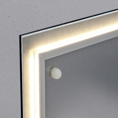 SIGEL Glas-Magnetboard LED GL400 schwarz 480x480x15mm