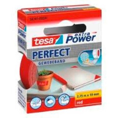 TESA Extra Power Perfect 2.75mx19mm 563410003 Ruban texitl. rouge