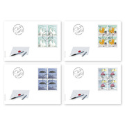 First-day cover «Special events» Blocks of four (16 stamps, postage value CHF 16.00) on 4 first-day covers (FDC) C6