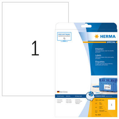HERMA Etichette Special A4 4824 bianco 25 pezzi