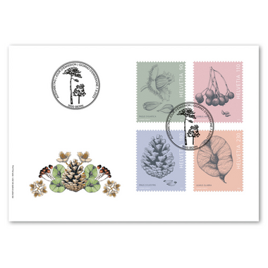 Busta primo giorno «Frutti da albero» Serie (4 francobolli, valore facciale CHF 6.10) su busta primo giorno (FDC) C6