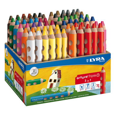 LYRA Crayon de couleur Triple 1 3832720 Box 72 pcs.