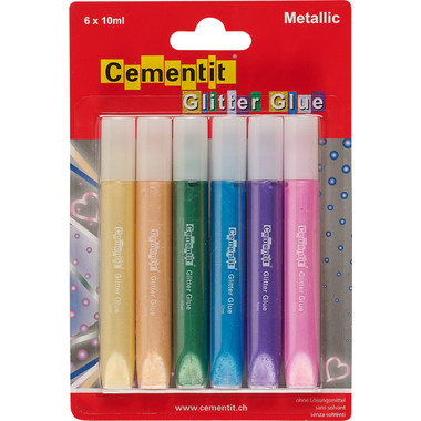 CEMENTIT Glitter Glue Metallic 52.016.20 6x10ml