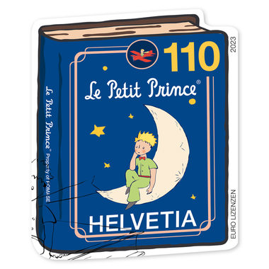 Timbre «Le Petit Prince» Timbre isolé de CHF 1.10, autocollant, oblitéré