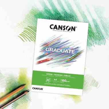 CANSON Graduate Dessin A4 400110365 30 flles, blanc, 160g