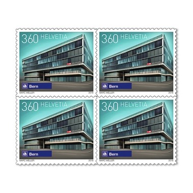 Timbres CHF 3.60 «Berne», Bloc de quatre Bloc de quatre (4 timbres, valeur d'affranchissement CHF 16.00), autocollant, non oblitéré