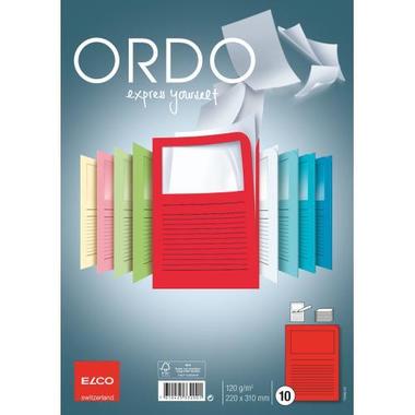 ELCO Dossier Ordo 120g A4 73695.92 rouge, fenêtre 10 pcs.