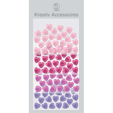 URSUS Kreativ Accessoires 56400015 Herzen, lila weiss