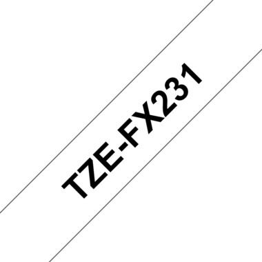 PTOUCH Flexitape lamin. schwarz/weiss TZe-FX231 zu PT-550 12 mm