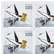 Timbres CHF 1.00 «Deuil», Feuille de 10 timbres Série Occasions spéciales, autocollant, non oblitéré