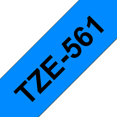 PTOUCH Nastro, plastificato nero/blu TZe-561 PT-3600 36 mm